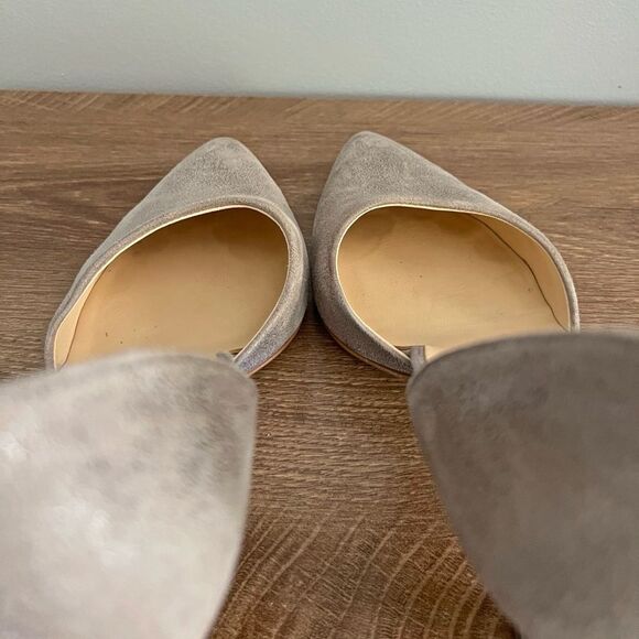 Paul Green Suede Heels 5.5 Gray D’Orsay Pump, Pointed Toe, Made in Austria Y2K - Picture 6 of 8